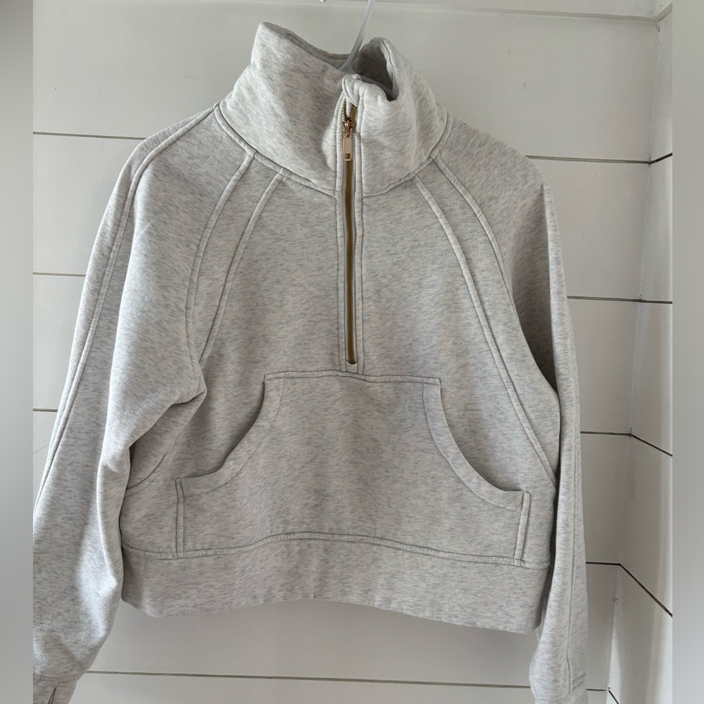 Gray Quarter-Zip Pullover
